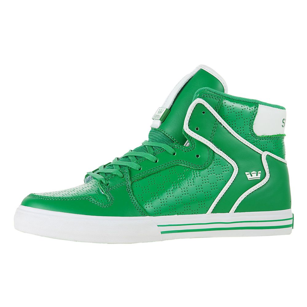 Baskets Montantes Supra Vaider Vert Green Homme | FGS-23061403